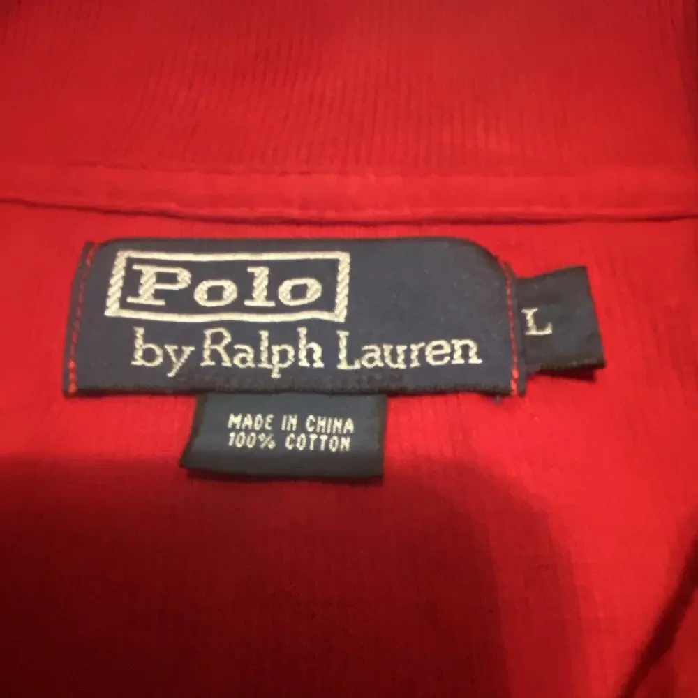 Polo Ralph Lauren Men's Red 1/4 Zip Mock Neck Knit Sweatshirt L Embroidered
